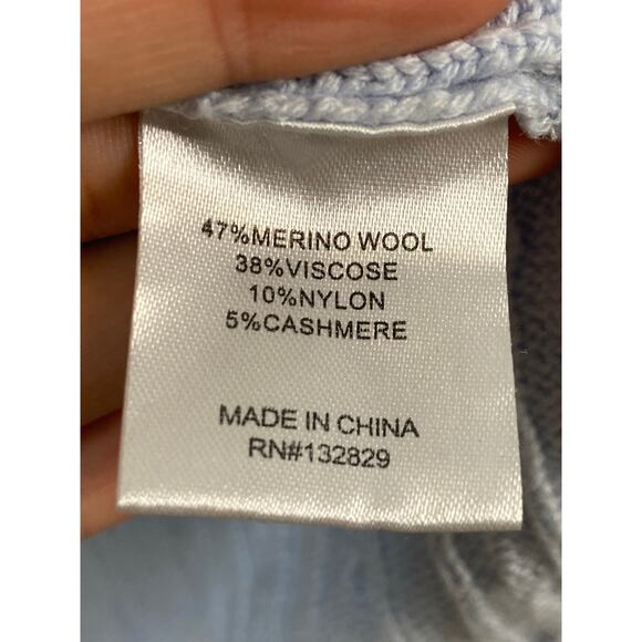 Helsa Shai Cable Knit Maxi Sweater Dress Turtleneck Merino Wool Cashmere Blend S - Picture 6 of 10